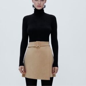 ZARA BELTED MINI SKIRT - S2415